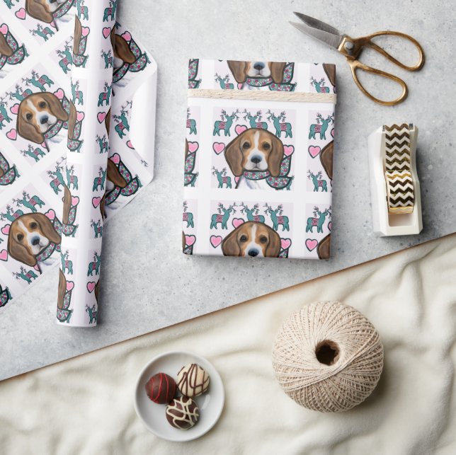 Papel De Regalo Beagle     (Artesanía)