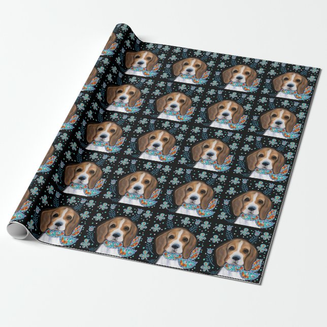 Papel De Regalo Beagle        (Desenrollado)