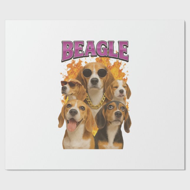 Papel De Regalo Beagle          (Superficie plana)