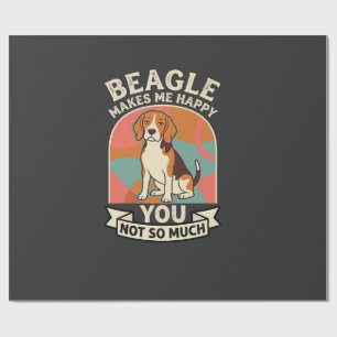 Papel De Regalo Beagle Me Hace Feliz Tú No Tanto Perro