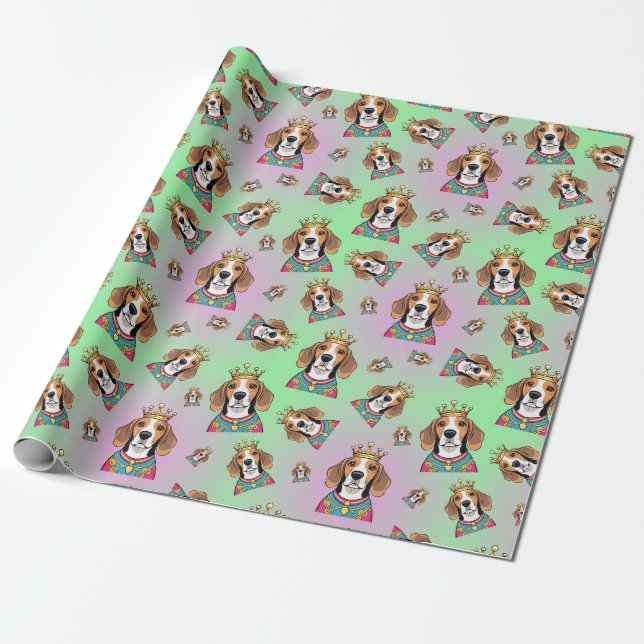 Papel De Regalo Beagle pattern (Desenrollado)