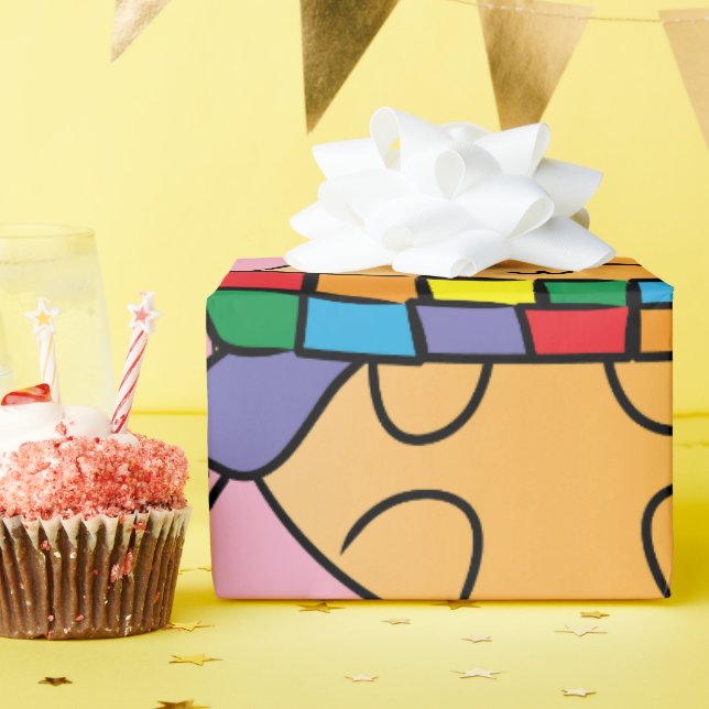 Papel De Regalo Bean Addie (Fiesta de cumpleaños )