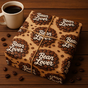 Papel De Regalo Bean Lover café frijol estético