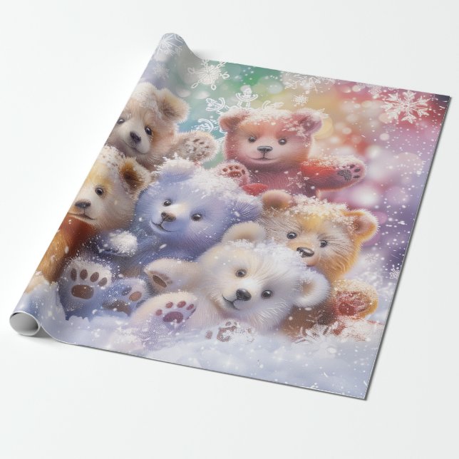Papel De Regalo Bear arte digital (Desenrollado)