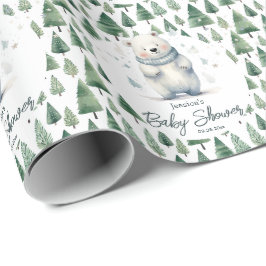 Papel De Regalo Bearly Wait Teddy Bear Winter Baby Shower