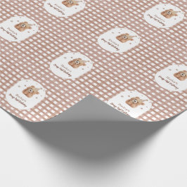 Papel De Regalo Beary First Birthday Gingham