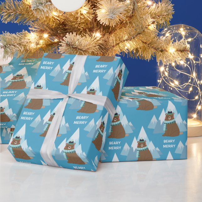 Papel De Regalo Beary Merry Mountain Navidades (Vacaciones)