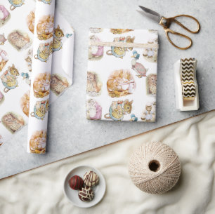 Papel De Regalo Beatrix Potter Bunny Mouse Puddle Duck Squirrel