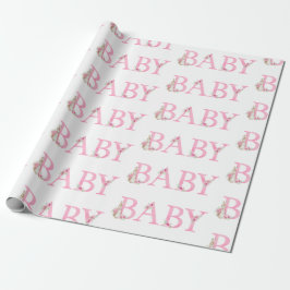Papel De Regalo Beatrix Potter Bunny Rabbit Pink Baby Shower
