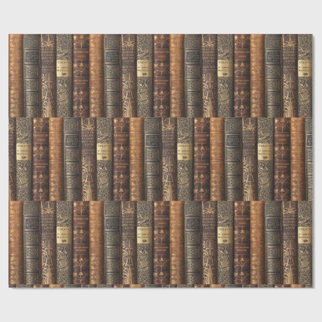 Papel De Regalo Beautiful Book Spines (Theatre) (Superficie plana)