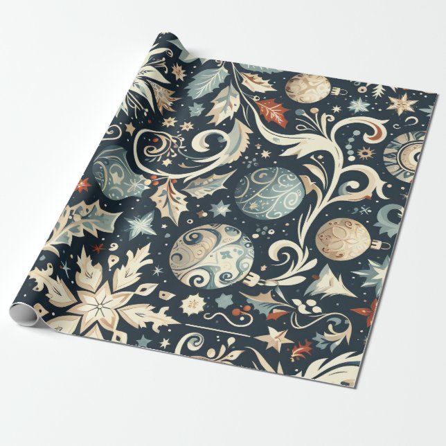 Papel De Regalo Beautiful Christmas Motifs 3 (Desenrollado)