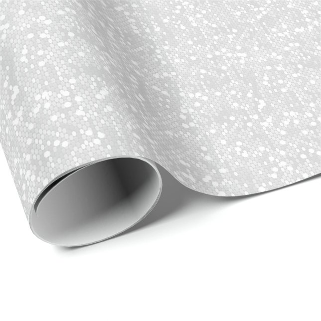 Papel De Regalo Beautiful White Wedding Confetti (Esquina del rollo)