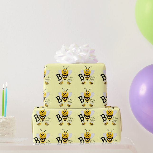 Papel De Regalo Bebé Abeja (Regalos de fiesta)