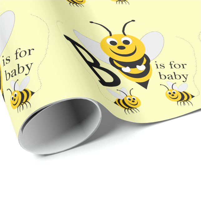 Papel De Regalo Bebé Abeja (Esquina del rollo)