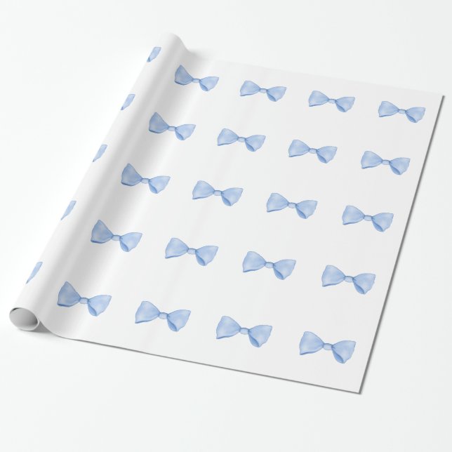 Papel De Regalo Bebé azul acuático simple (Desenrollado)