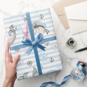 Papel De Regalo Bebé azul marino