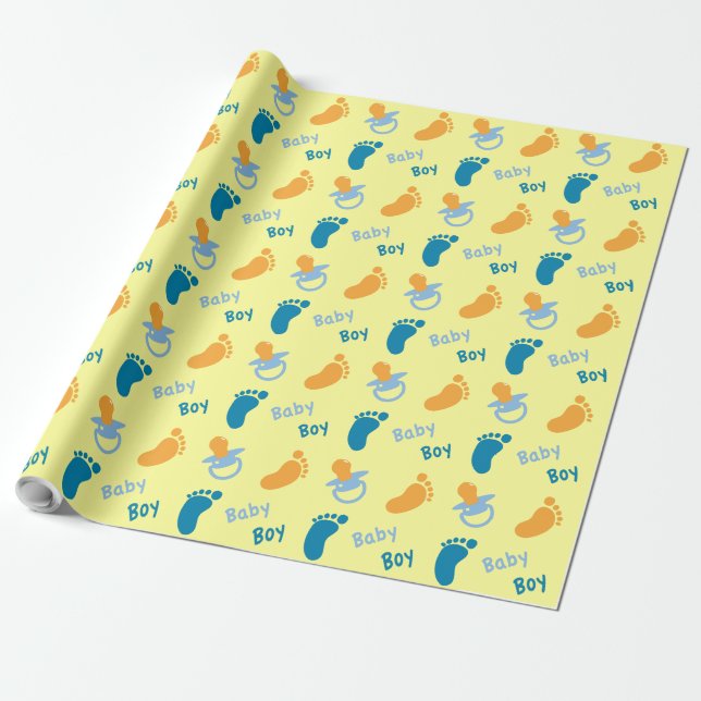 Papel De Regalo Bebé - Baby Shower (Desenrollado)