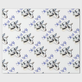 Papel De Regalo Bebé Cabras pigmeas Navidades nocturnos silencioso