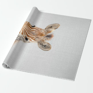 Papel De Regalo Bebé cebra colorido lienzo