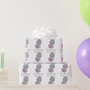 Papel De Regalo Bebé Chica Ducha Rosa Bebé Rojo