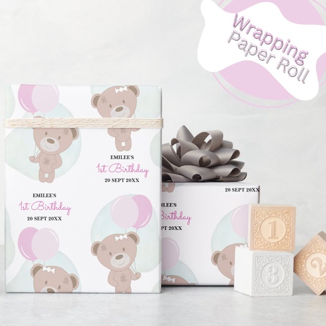 Papel De Regalo Bebé chica Teddy Bear (Subido por el creador)