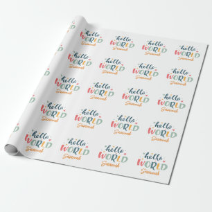 Papel De Regalo Bebé de baby shower de nombre personalizado neutra