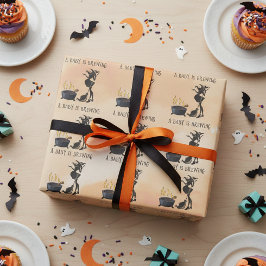 Papel De Regalo Bebé de Halloween está preparando Naranja de ducha