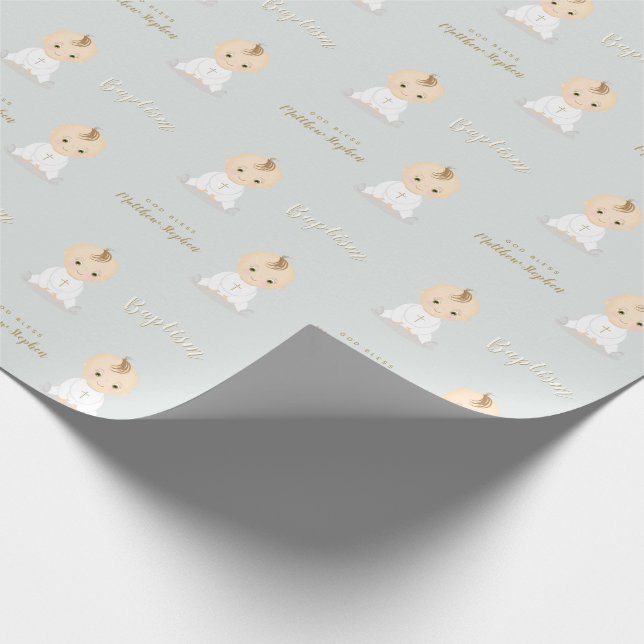 Papel De Regalo Bebé del bautismo (Esquina)