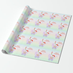Papel De Regalo Bebé del villancico de Navidad