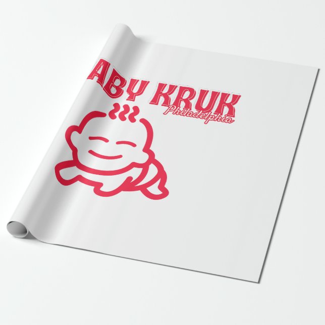 Papel De Regalo Bebé Divertido Kruk Philadelphia Premium  (Desenrollado)