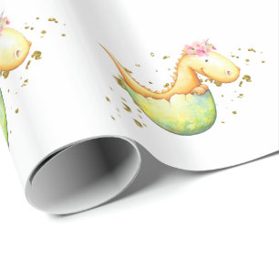 Papel De Regalo *~* Bebé dulce, dinosaurios