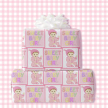 Bebé dulce en pastel rosa de Baby Shower