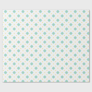 Papel De Regalo Bebé en Flor Cute Baby Shower Floral Azul