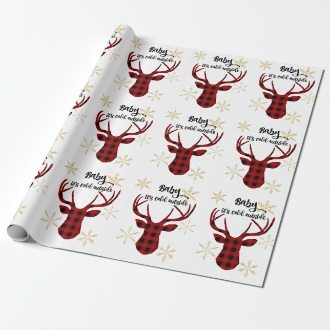 Papel De Regalo Bebé es exterior frío (Desenrollado)