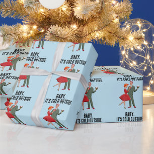 PAPEL DE REGALO BEBÉ, ESTÁ FRÍO FUERA DE LA VENTAJA DE LOS NAVIDAD