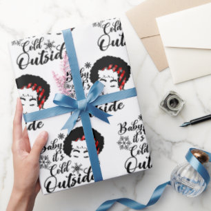 Papel De Regalo Bebé, frío fuera de la mujer de África tocara Somb