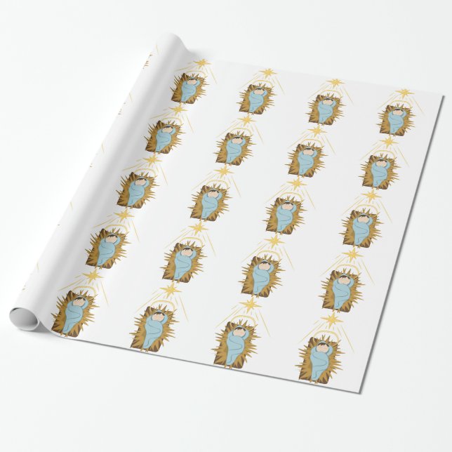 Papel De Regalo Bebé Jesús (Desenrollado)