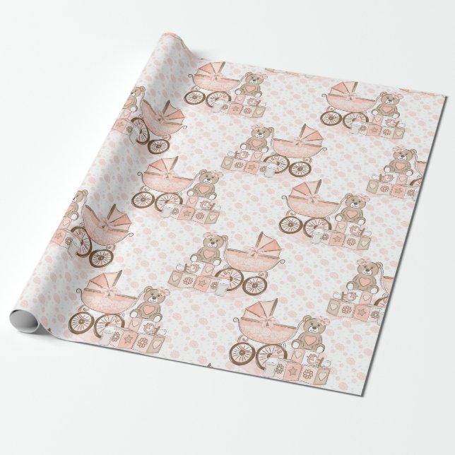Papel De Regalo Bebé Niña (Desenrollado)