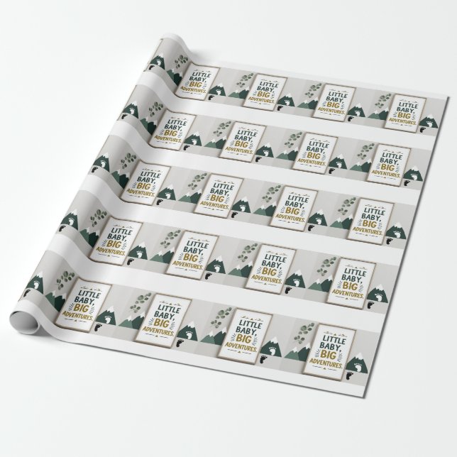 Papel De Regalo Bebé pequeño grande  (Desenrollado)