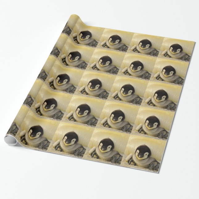 Papel De Regalo Bebé pingüino (Desenrollado)