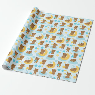 Papel De Regalo Bebé poco cuarto de niños del oso