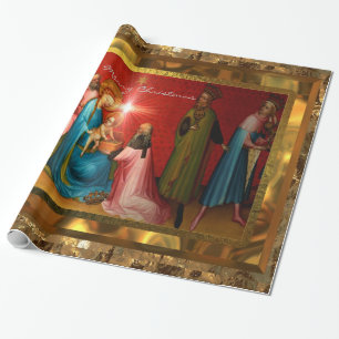 Papel De Regalo Bebé que visita Jesús (30 pies)