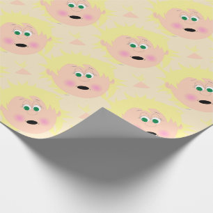 Papel De Regalo Bebé rubia niña cara Kapskids animados
