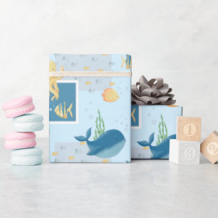 Papel De Regalo Bebé submarino azul