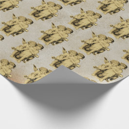 Papel De Regalo Bebé ventilado Cupido Cherub Angels Kraft