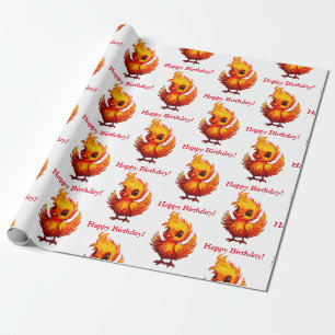 Papel De Regalo Bebénix Personalizado Fiery Adorable