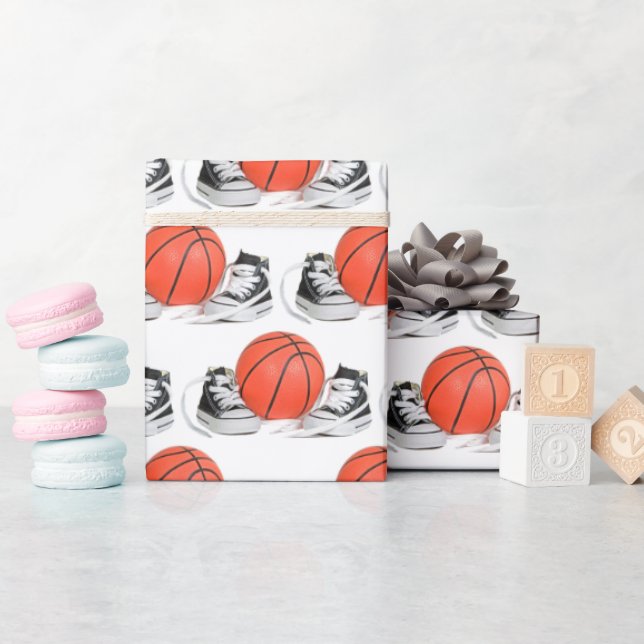 Papel De Regalo Bebés Con Baloncesto (Baby Shower)