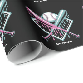 Papel De Regalo Bebida De Béisbol Para Niños Hielo Cream Bat - Juv