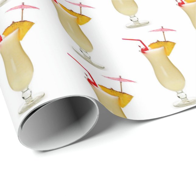 Papel De Regalo bebida de cóctel de fruta tropical (Esquina del rollo)