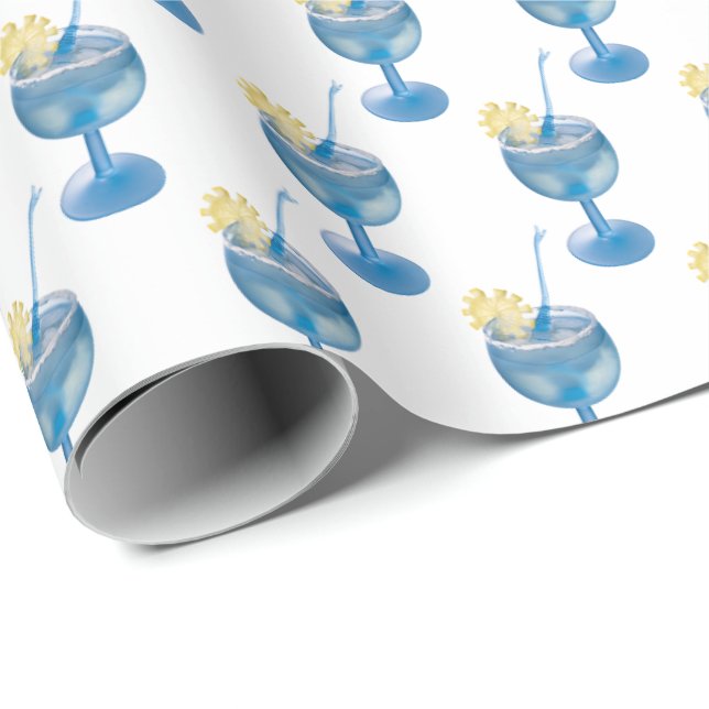 Papel De Regalo bebida de cóctel tropical (Esquina del rollo)